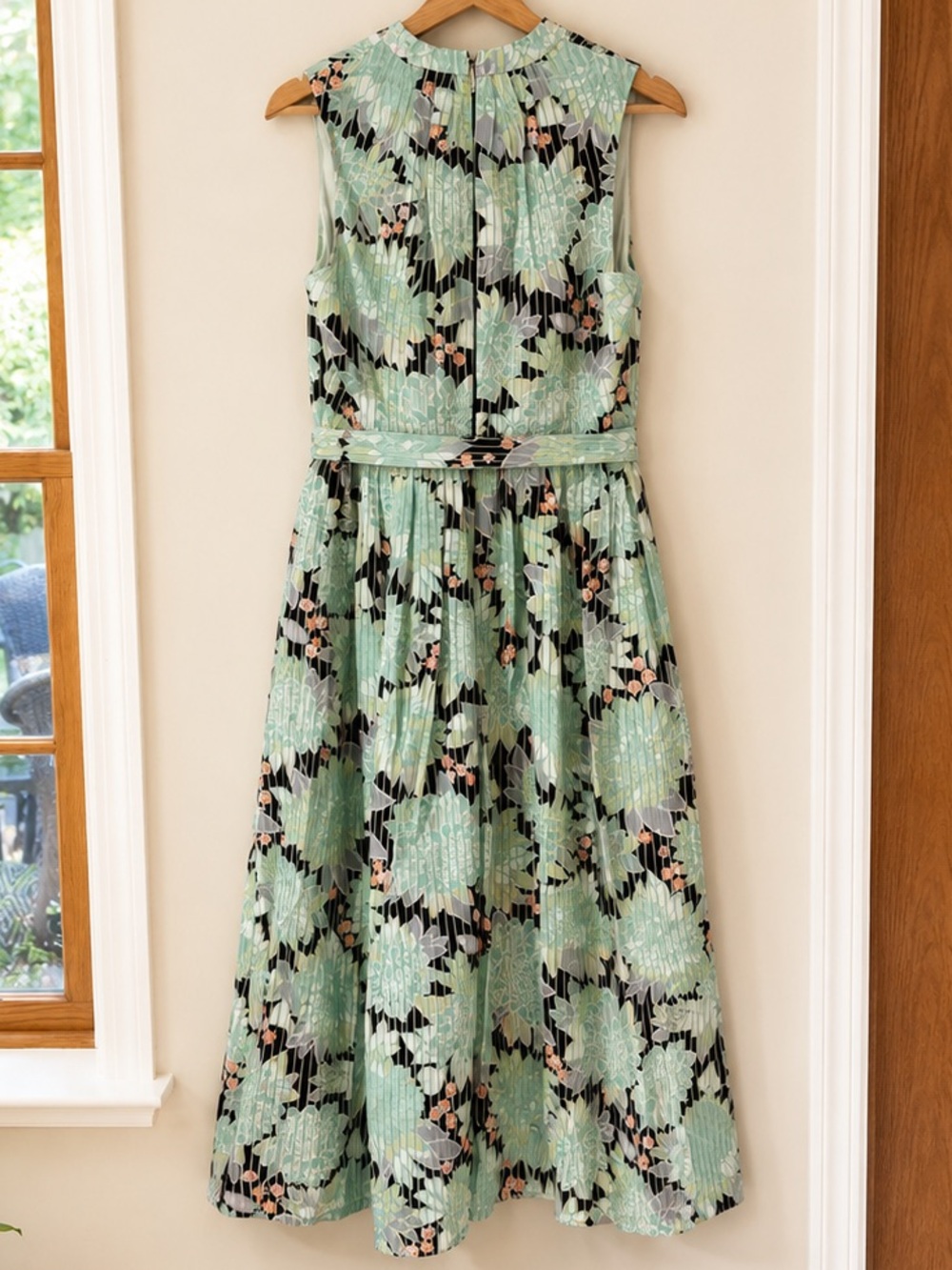 kate spade Mint Green Floral Midi Dress sz 6 - Picture 3 of 11